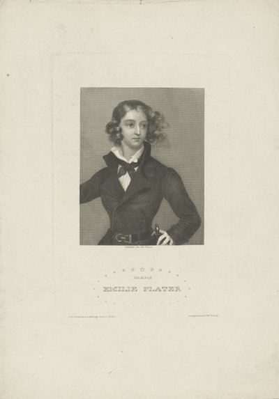 Emilia Plater portréja 1806-1831, 1834 körül. alkotó: Carl Mayer