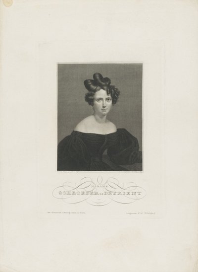 Wilhelmine Schröder-Devrient operaénekes portréja 1804-1860, c. 1840. alkotó: Carl Mayer