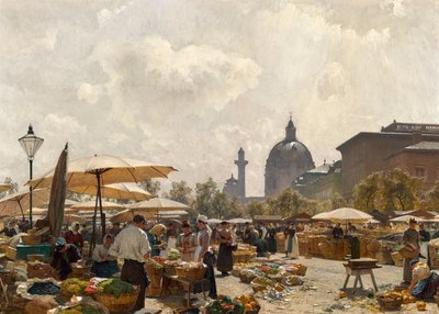 A bécsi Naschmarkt alkotó: Carl Moll