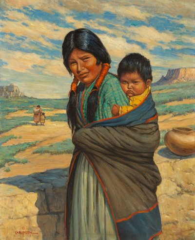 Hopi anya és gyermeke alkotó: Carl Moon