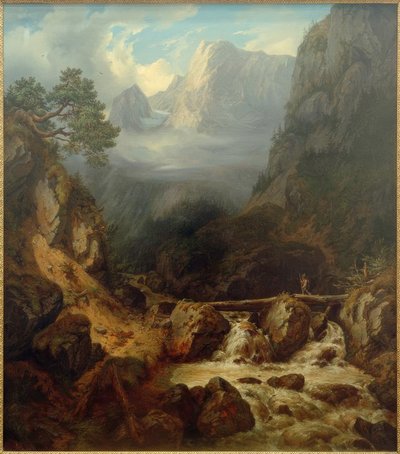 C. Morgenstern, The Waldbachstrub Hallstatt közelében alkotó: Carl Morgenstern