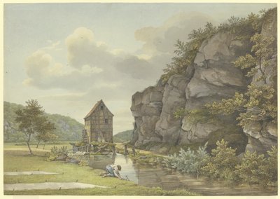 Fűrészmalom Eppstein közelében (Lorsbach-völgy) alkotó: Carl Morgenstern