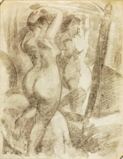 Női akt tükör előtt alkotó: Carl Newman