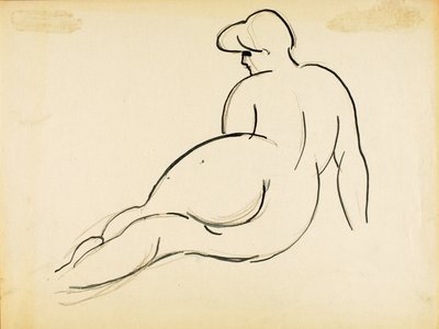 Fekvő akt, hátulnézet alkotó: Carl Newman