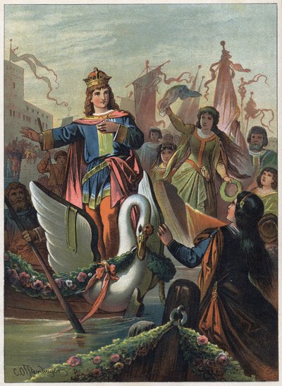 A korona felfedezését követően Aranygombot király lett, és királysága elismerte. Illusztráció: Carl Offterdinger (1829-1889) a „” Bouton d