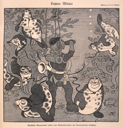 Utolsó lehetőség: utolsó lehetőség. Egy búvár fókákkal; víz alatti jelenet alkotó: Carl Olof Petersen