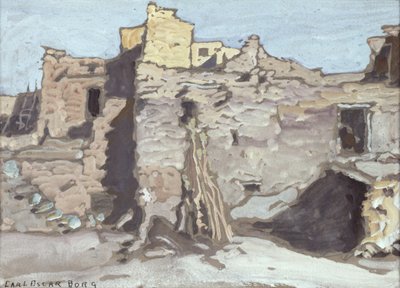 Walpi (tempera papíron) alkotó: Carl Oscar Borg