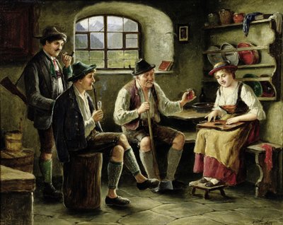 Fiatal nő citerán játszik alkotó: Carl Ostersetzer