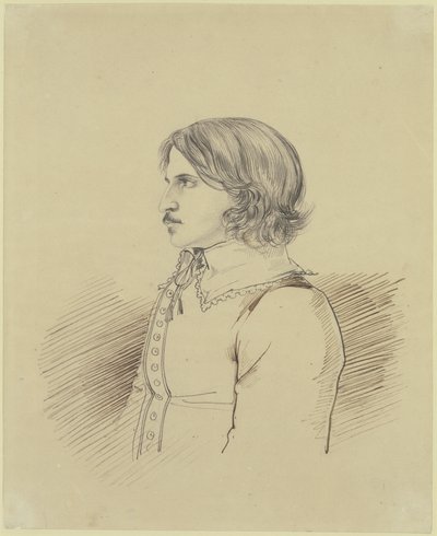 A heidelbergi „Teutsche Lesegesellschaft” köréhez tartozó ismeretlen diák portréja, 1816 alkotó: Carl Philipp Fohr