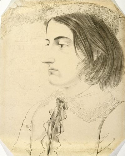 Ludwig Simon, teológushallgató, 1816 (toll és ecset, valamint fekete tinta szőtt papíron) alkotó: Carl Philipp Fohr