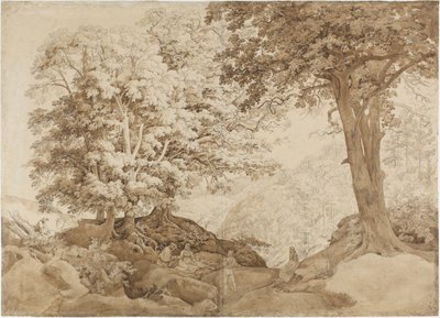 Pihenő a tölgyerdőben alkotó: Carl Philipp Fohr