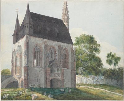 A Totenkapelle Kiedrichben, 1814 körül. alkotó: Carl Philipp Fohr