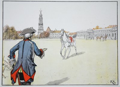 Az öreg Fritz és kedvenc lova alkotó: Carl Röchling