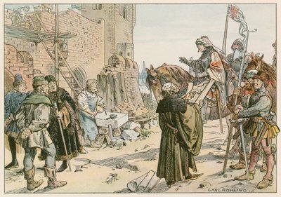 Frigyes a Spree-parti kastély alapjainak letételén 1443-ban alkotó: Carl Rohling