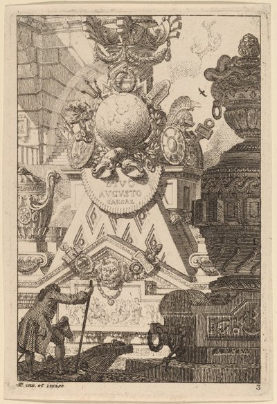 Fantázia egy antik trófeáról Augustusnak alkotó: Carl Schütz