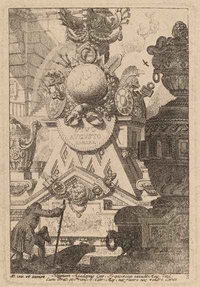Fantázia egy antik trófeáról Augustusnak alkotó: Carl Schütz