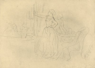 Am Fenster, 19. század közepe-vége, 1924 körül. alkotó: Carl Spitzweg