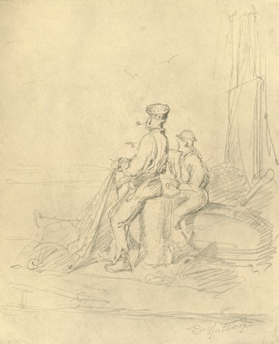 Am Strande, 19. század közepe-vége, 1924 körül. alkotó: Carl Spitzweg