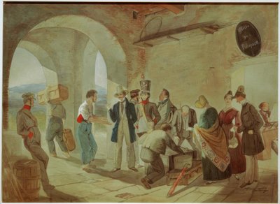 A vámnál alkotó: Carl Spitzweg