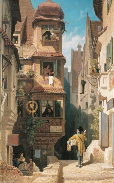 A postai fuvarozó Rosenthalban alkotó: Carl Spitzweg