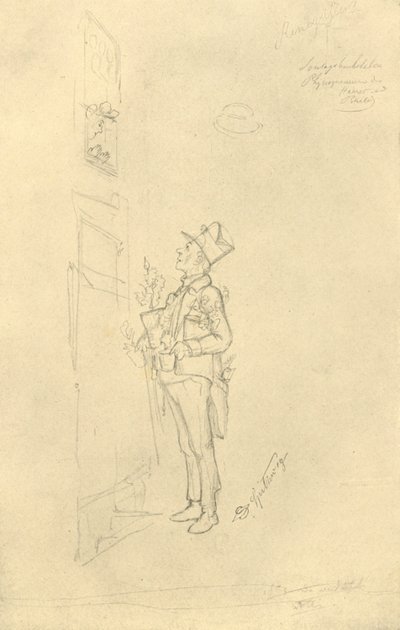 Der Gratulant, 19. század közepe-vége, 1924. alkotó: Carl Spitzweg