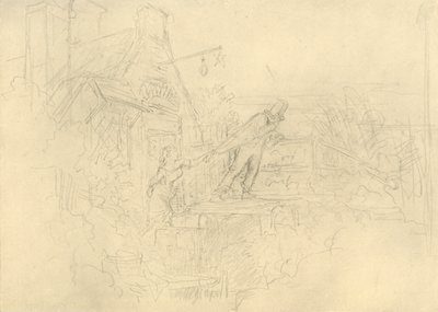 Der Zechpreller, 19. század közepe-vége, 1924. alkotó: Carl Spitzweg
