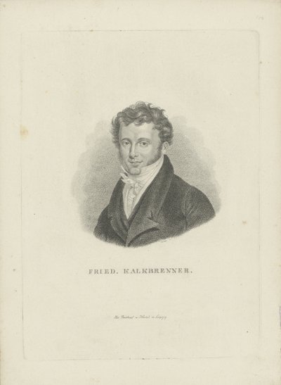 Friedrich Kalkbrenner zeneszerző portréja 1785-1849, kb. 1821. alkotó: Carl Traugott Riedel