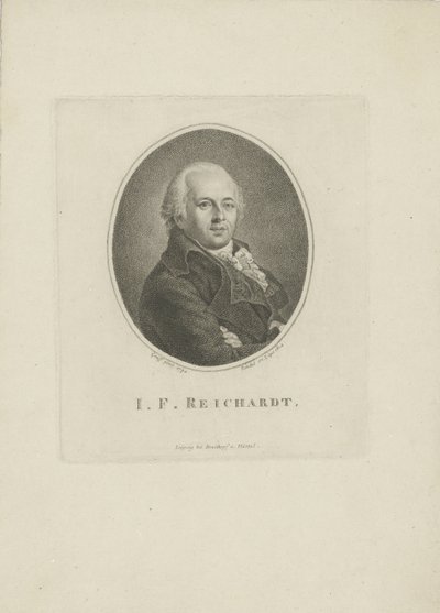 Johann Friedrich Reichardt zeneszerző portréja 1752-1814, 1814. alkotó: Carl Traugott Riedel