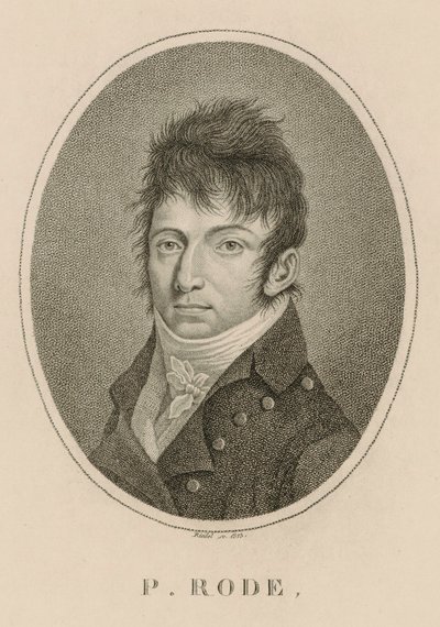 Pierre Jacques Joseph Rode zeneszerző portréja 1774-1830, 1813. alkotó: Carl Traugott Riedel