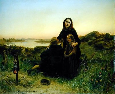 A gyászoló özvegy, 1852 alkotó: Carl Wilhelm Huebner