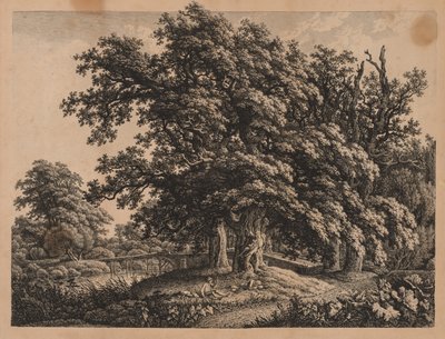 Táj és híd három figurával alkotó: Carl Wilhelm I Kolbe