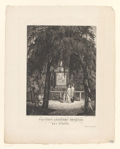 Salomon Gessner emlékműve Zürich közelében Salomon Gessner emlékműve Zürich közelében (cím a tárgyon) alkotó: Carl Wilhelm Kolbe (I)