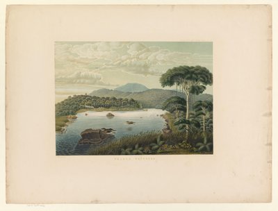 Kilátás a Patenggang-tóra Telaga Patengan (cím a tárgyon) Atlas a Java működéséhez (sorozat címe az objektumon) Tizenegy festői kilátást tartalmazó lemezatlasz, mely a műhöz tartozó Jáva, alakja, növényzete és belső felépítése (seri alkotó: Carl Wilhelm Mieling (possibly)