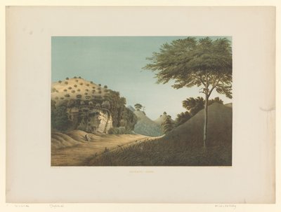 Kilátás a tájra Gunung Sewuban Goênoeng-Sèwoe (cím a tárgyon) alkotó: Carl Wilhelm Mieling (possibly)