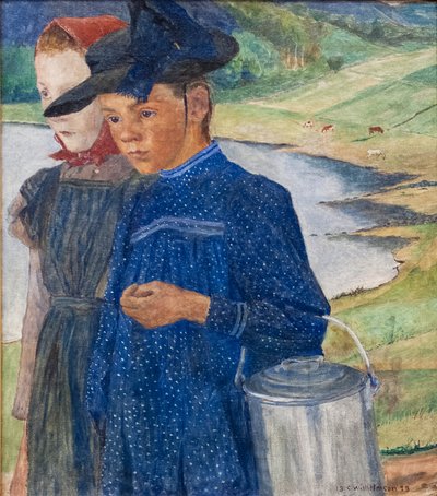 Két lány az úton alkotó: Carl Wilhelm Wilhelmson
