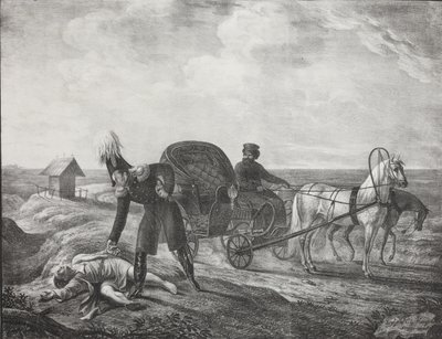 I. Sándor császár egy rászorulónak segít, 1820. alkotó: Carl von Hampeln