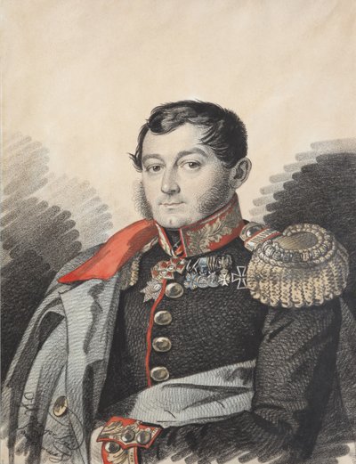 Pjotr Nyikolajevics Jermolov portréja 1787-1844, 1820-as évek. alkotó: Carl von Hampeln