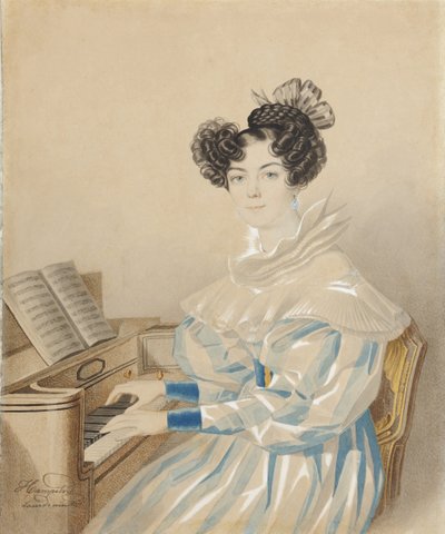 Tatiana Petrovna Lvova portréja 1789-1848, sz. Poltoratskaya, 1820-as évek. alkotó: Carl von Hampeln