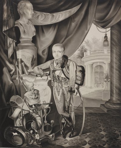 Alekszandr Nyikolajevics trónörökös portréja 1818-1881, 1827. alkotó: Carl von Hampeln