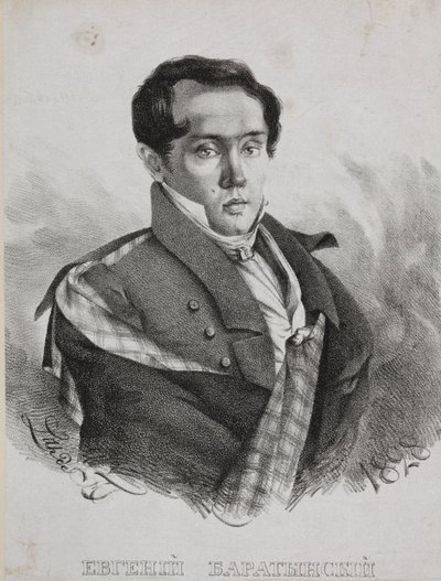 Jevgenyij Abramovics Baratyinszkij költő portréja 1800-1844, 1828. alkotó: Carl von Hampeln