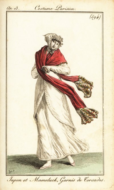 Nő alsószoknyás és mameluk felsőruhás, Párizs alkotó: Carle (after) Vernet