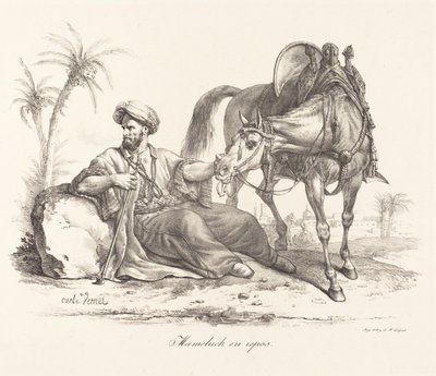 Pihenő Mameluck alkotó: Carle Vernet