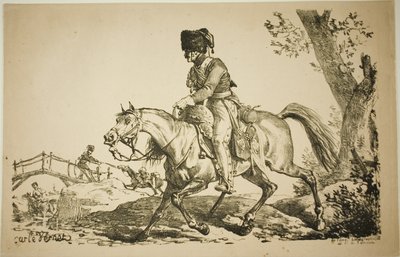 Tüzér lóháton alkotó: Carle Vernet