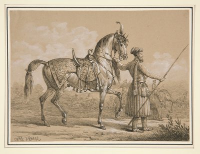 Mameluke és az arab ló alkotó: Carle Vernet