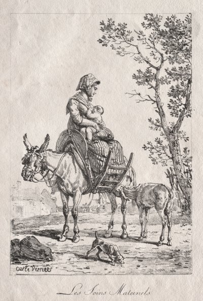 Anyai gondozás. alkotó: Carle Vernet