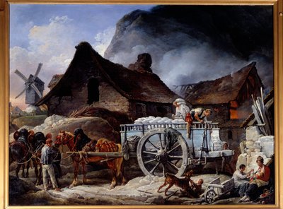 Gipsz kemence Montmartre-ban Antoine dit Carle Vernet festménye (1758-1836) 1825 Fontaine Chaalis. Institute of France Múzeum alkotó: Carle Vernet