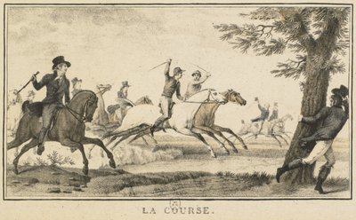 Versenyjelenetek: The Race Scènes Hippiques: A pálya. alkotó: Carle Vernet