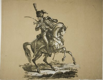 Királyi Gárda, lovas huszár és ló, 6. sz alkotó: Carle Vernet