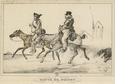 A mindennapi élet jelenetei, utak és utak: Út Poissyba..., 1816. alkotó: Carle Vernet