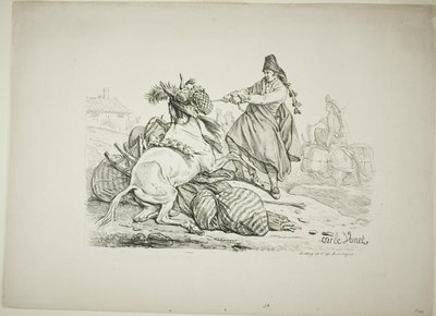 Spanyol öszvért neveli alkotó: Carle Vernet
